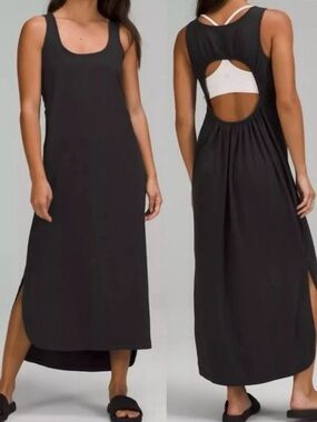 Lululemon Pima Cotton Open Back Midi Dress